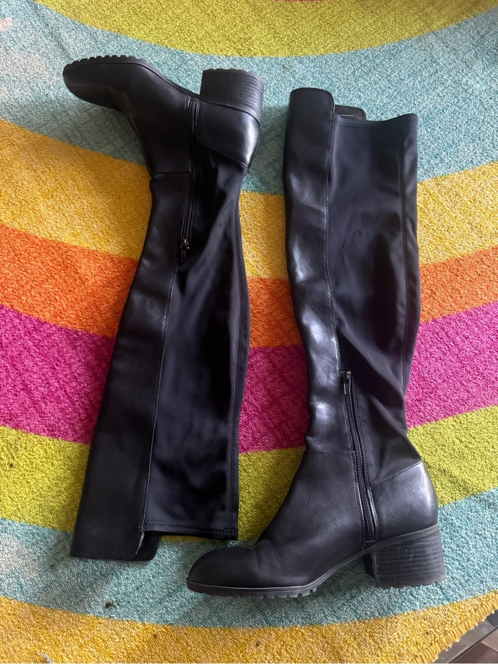 Charles by Charles David Black Over-the-Knee Zip Boots